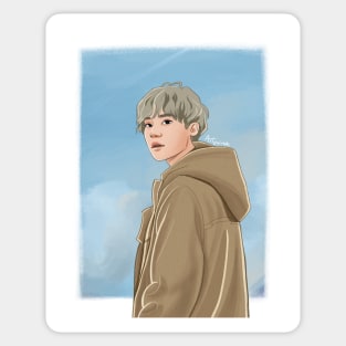 Min Yoongi Seaside Digital Drawing Sticker